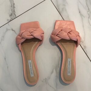 Saks Fifth Avenue Coral Braided Sandals